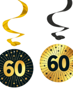 Party Planet 4 Swirls - '60' Golden Celebrations