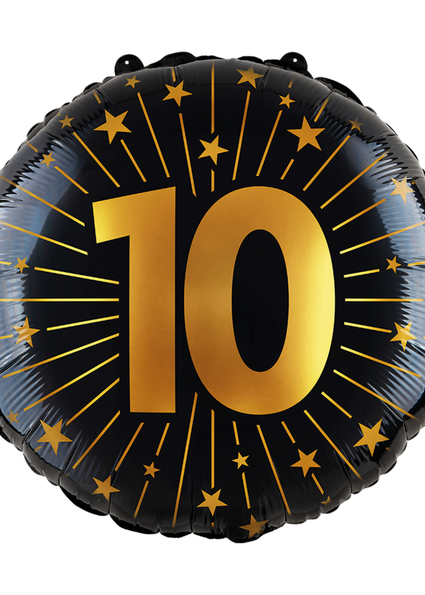Party Planet Folieballon 18″ - '10' Golden Celebrations
