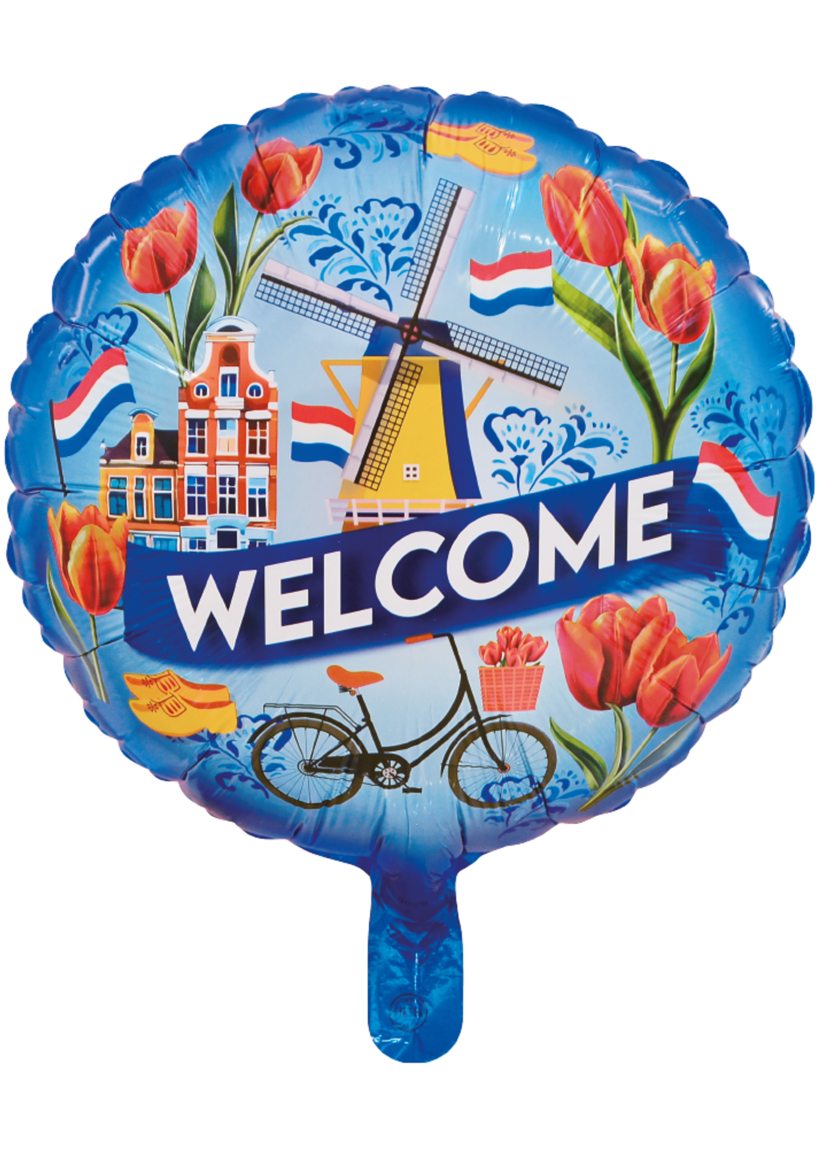 Party Planet Folieballon 18″ rond - 'Welkom