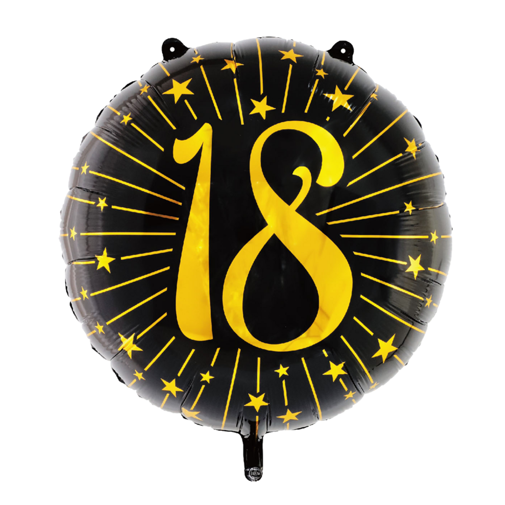 Party Planet Folieballon zwart/goud '18' 28 inch – Milestones