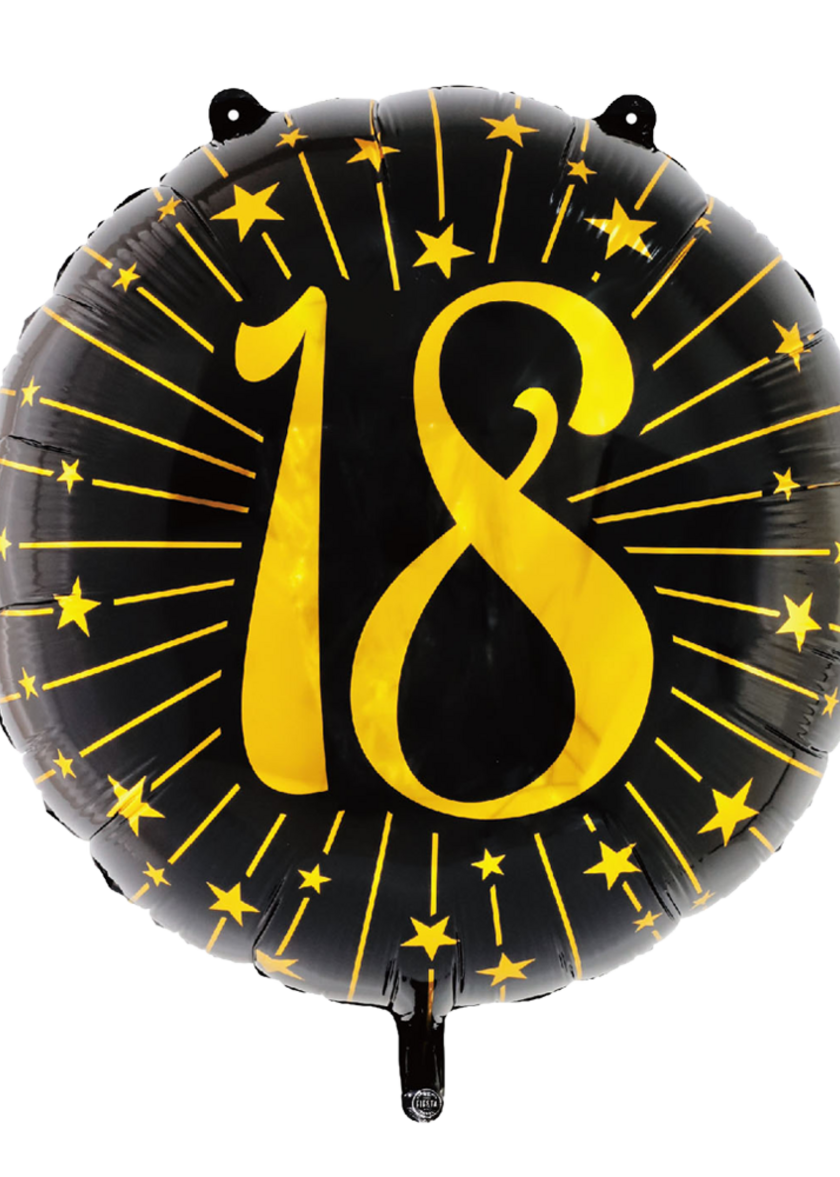 Party Planet Folieballon zwart/goud '18' 28 inch – Milestones - Copy