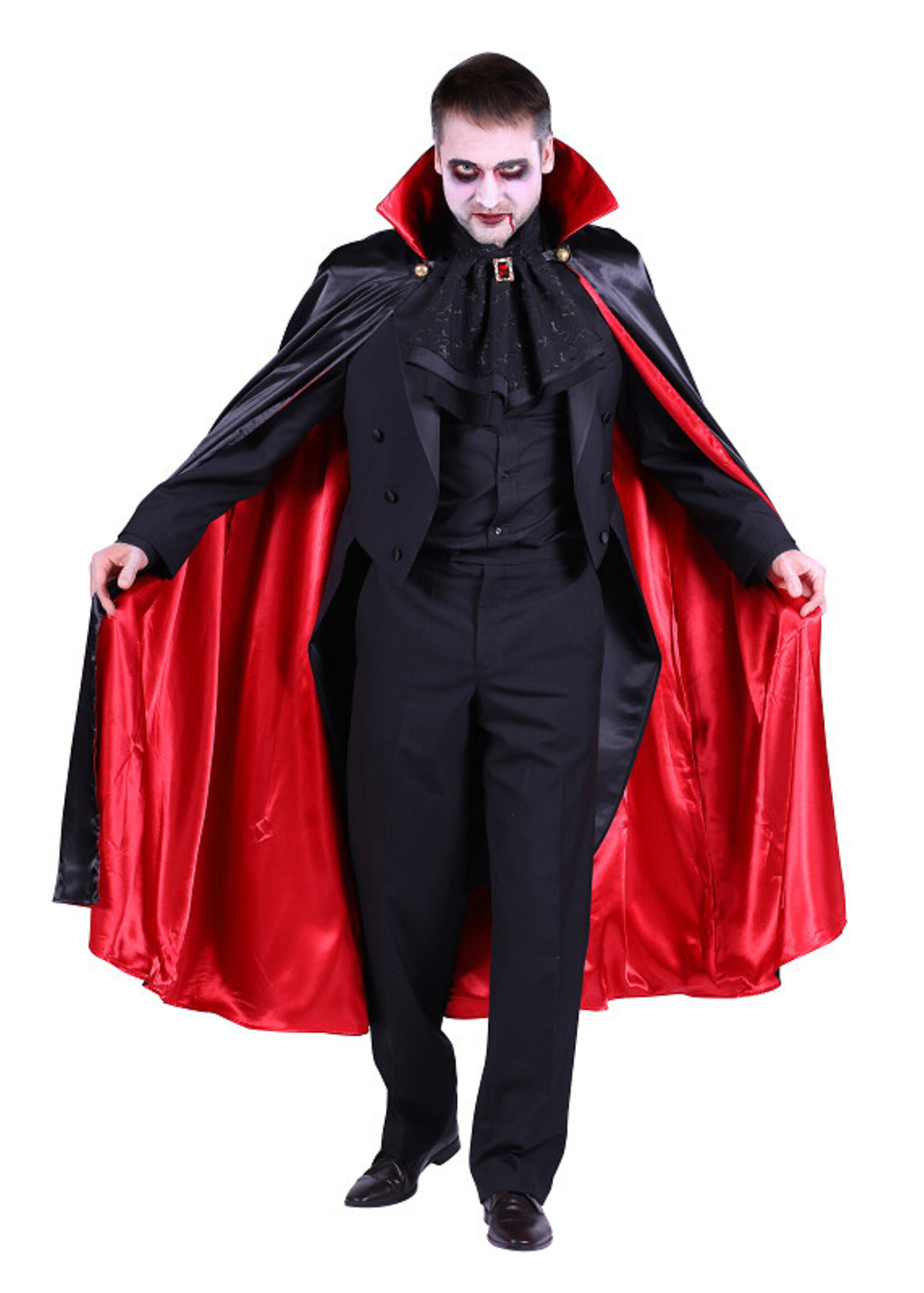 Party Planet Dracula cape met staande kraag