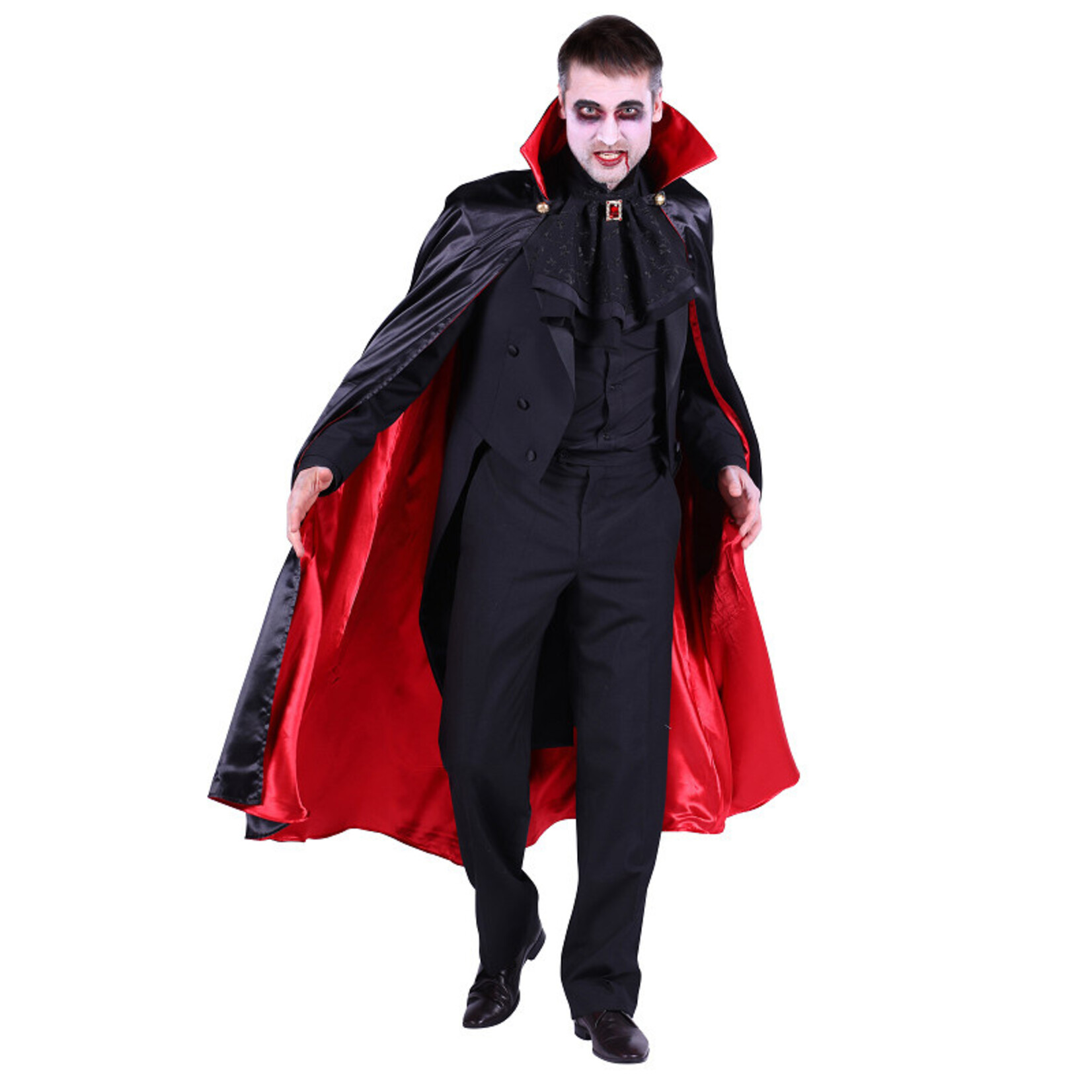 Party Planet Dracula cape met staande kraag