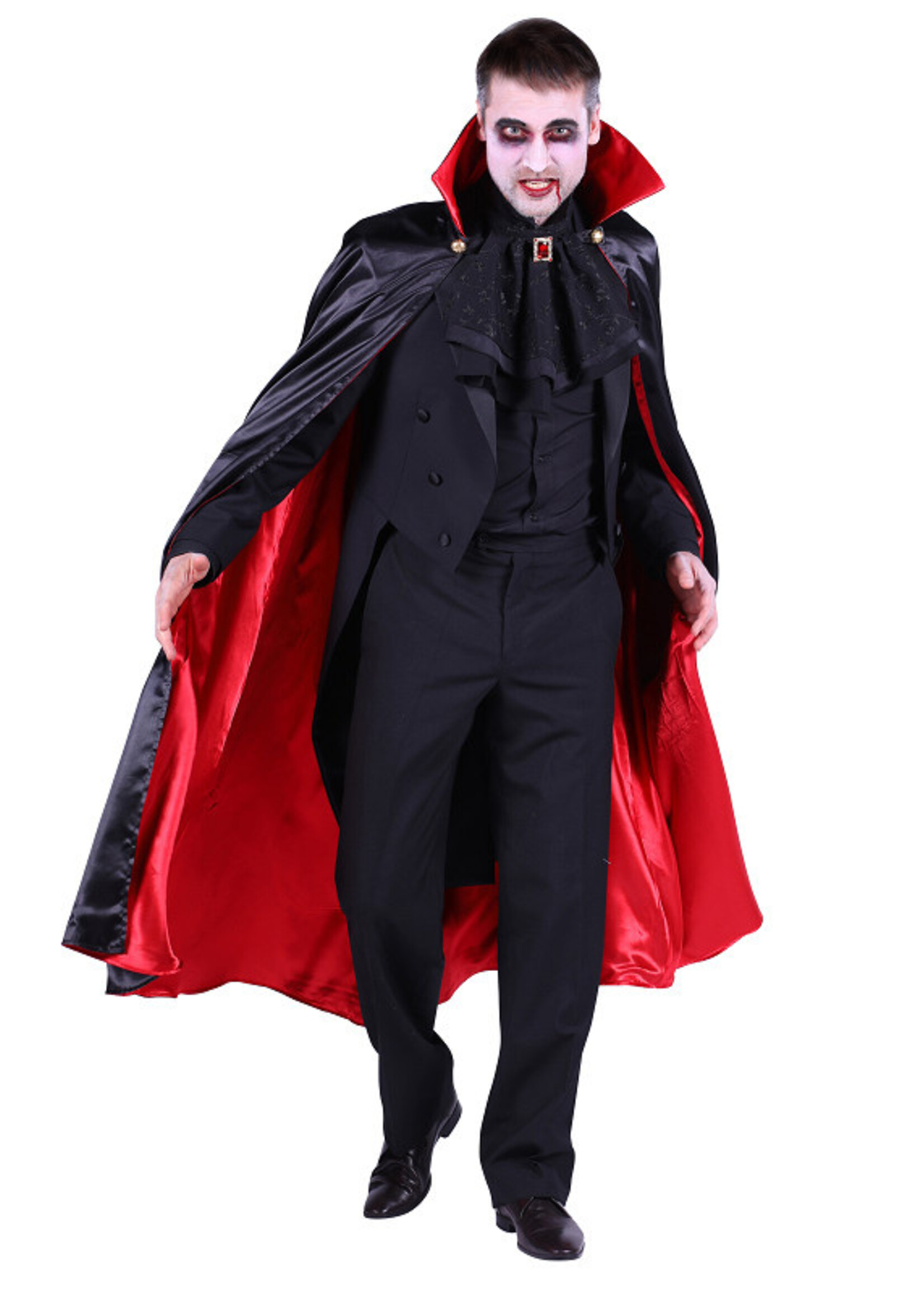 Party Planet Dracula cape met staande kraag