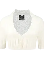 Party Planet Trachtenblouse elastisch kant, crème
