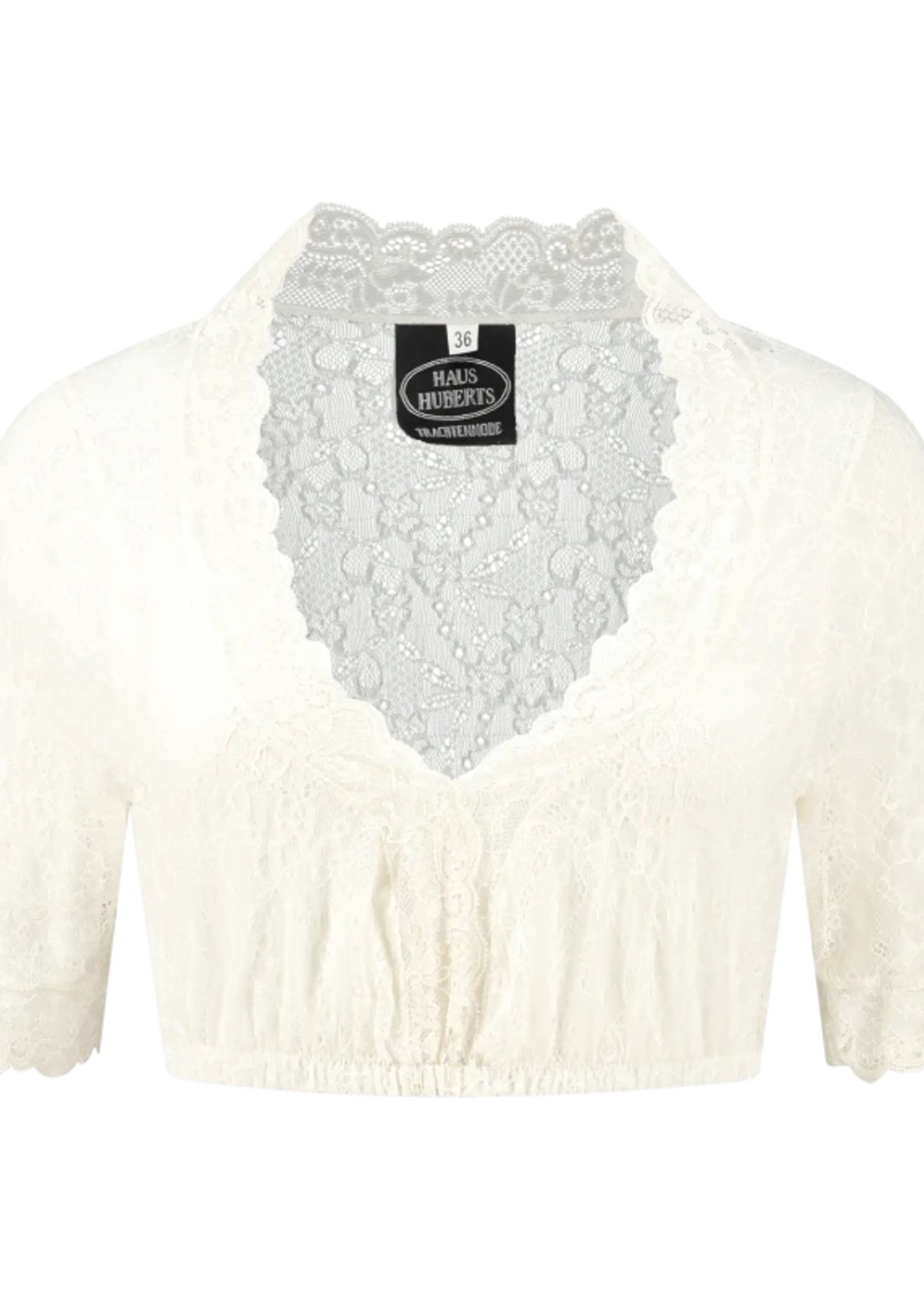 Party Planet Trachtenblouse elastisch kant, crème H-2703