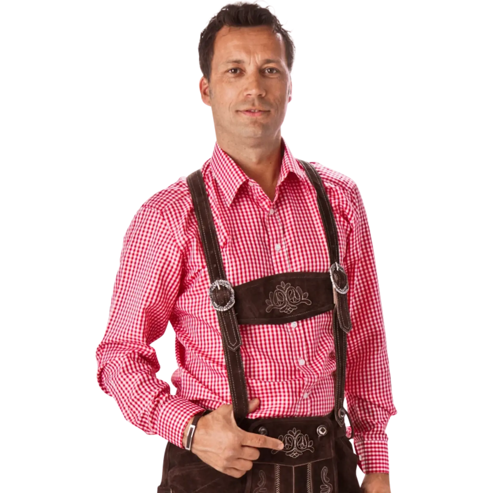 Party Planet Overhemd rood-wit geruit H-2750