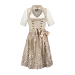 Party Planet Dirndl 2-delig, jacquard, crèmekleurig