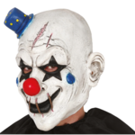 Party Planet Clownmasker met minihoedje van latex