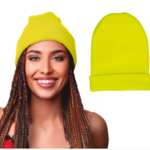 Party Planet Neon geel hoed