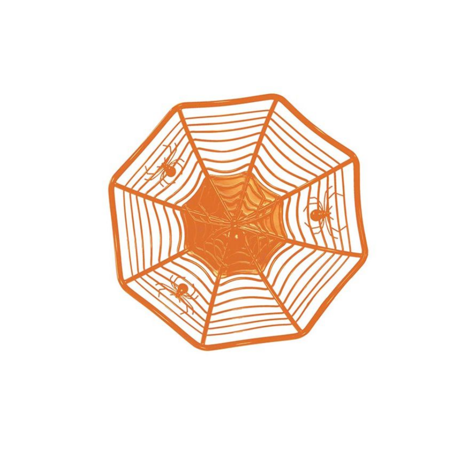 Party Planet Oranje dienblad met spinnenwebmotief, 28x8 cm - 24236