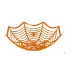 Party Planet Oranje dienblad met spinnenwebmotief, 28x8 cm