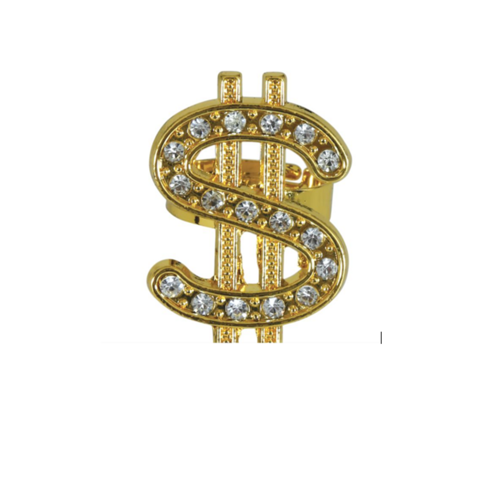 Party Planet Dollar" ring, metaal, 3 cm - 17030