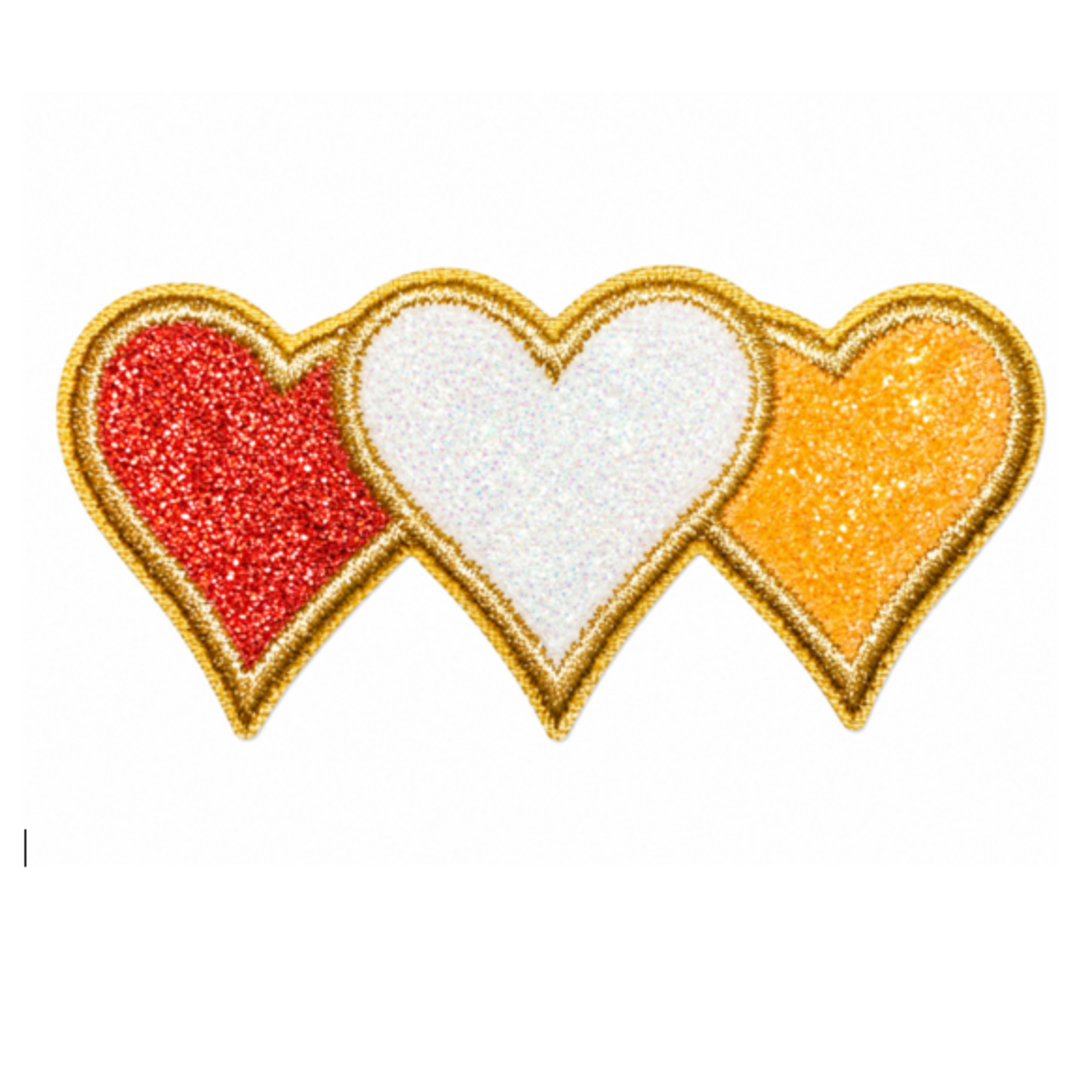 Party Planet Embleem Oeteldonk 3 x hartjes glitter
