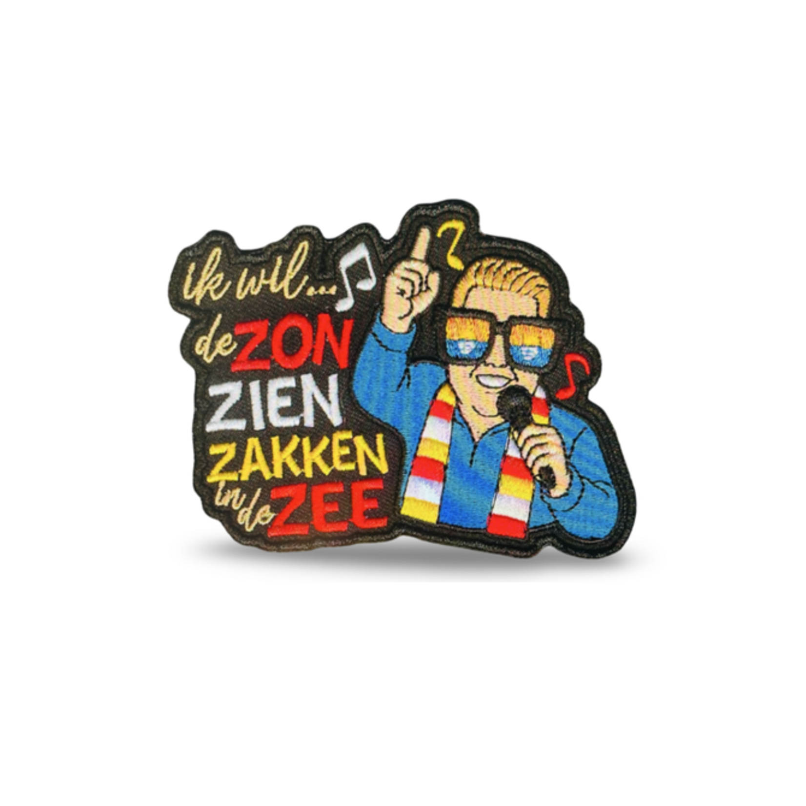 Party Planet Embleem Ik wil de zon zien zakken in de zee (bril/RWG)