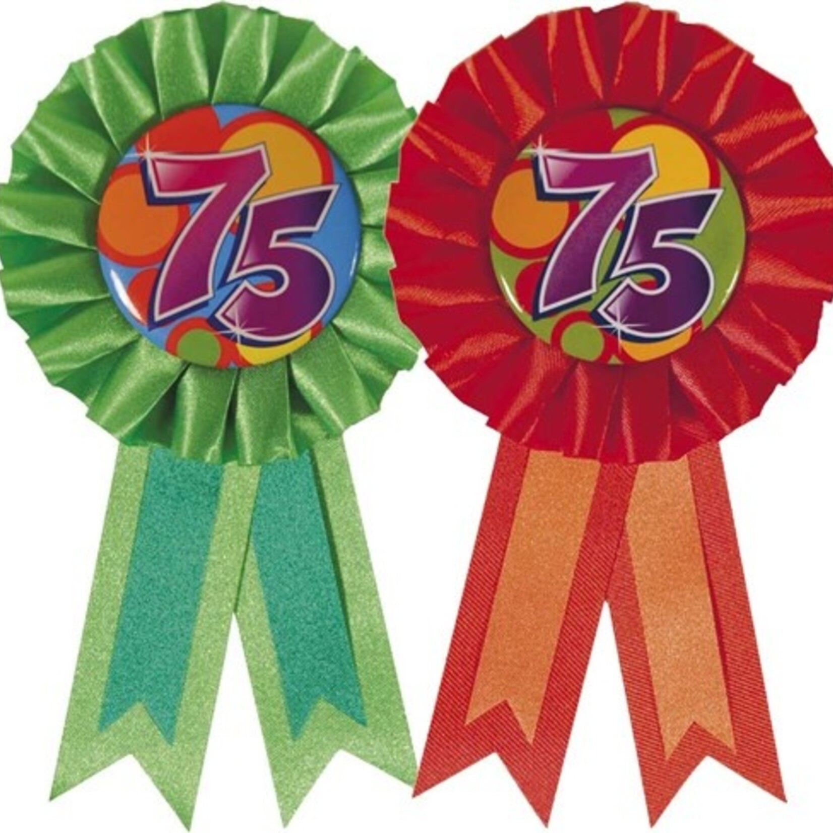 Party Planet Rozet ’75’ jaar - 410721