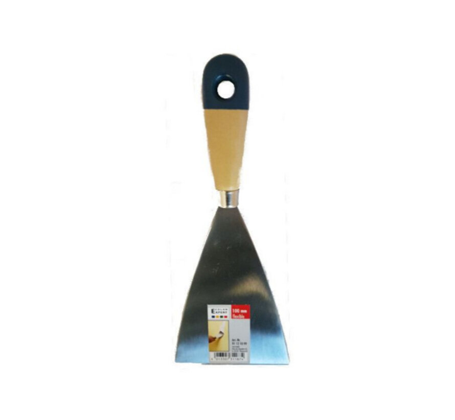 Plamuurmes Flexibel Gepolijst Blad Houten Greep Blauw