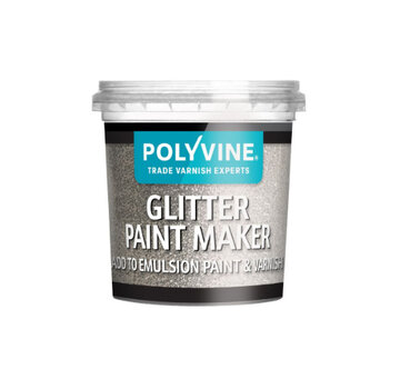 Polyvine Polyvine Glitter Paint Maker poeder Zilver