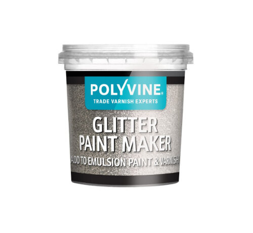 Polyvine Polyvine Glitter Paint Maker poeder Zilver