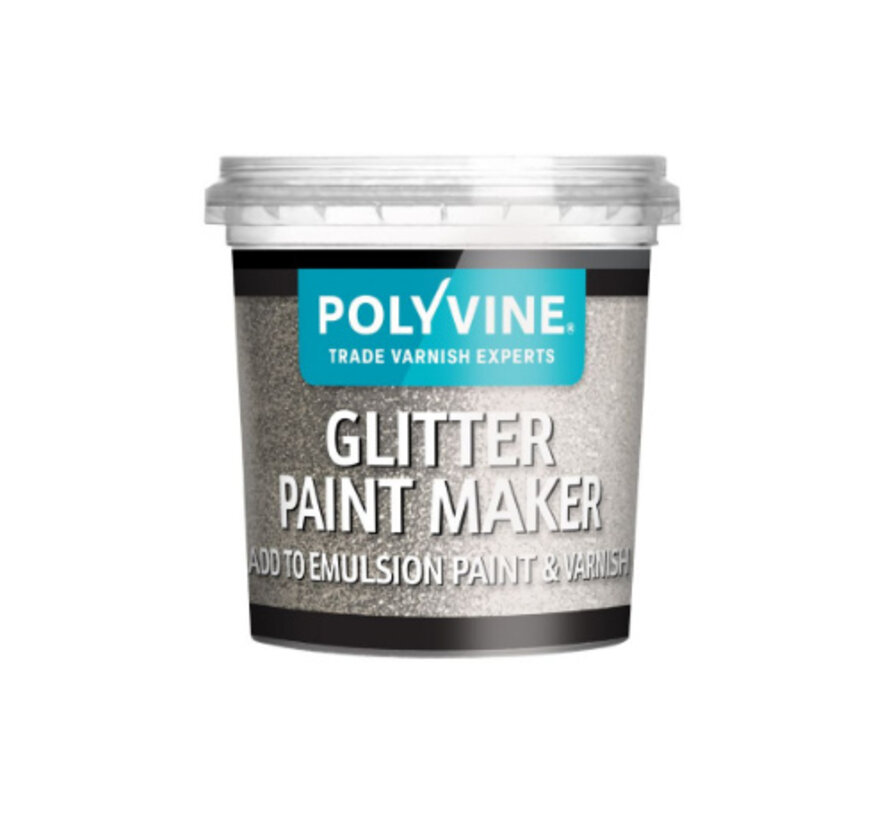 Polyvine Glitter Paint Maker poeder Zilver