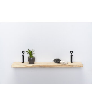 Wolff Houtbewerking Eiken wandplank 26mm | Massief hout met kleine draaiklemmen