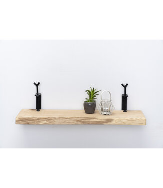 Wolff Houtbewerking Eiken wandplank 36mm | Massief hout met grote draaiklemmen