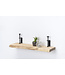 Eiken wandplank 36mm | Massief hout met grote draaiklemmen