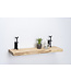 Eiken wandplank 36mm | Massief hout met grote draaiklemmen