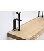 Eiken wandplank 36mm | Massief hout met grote draaiklemmen