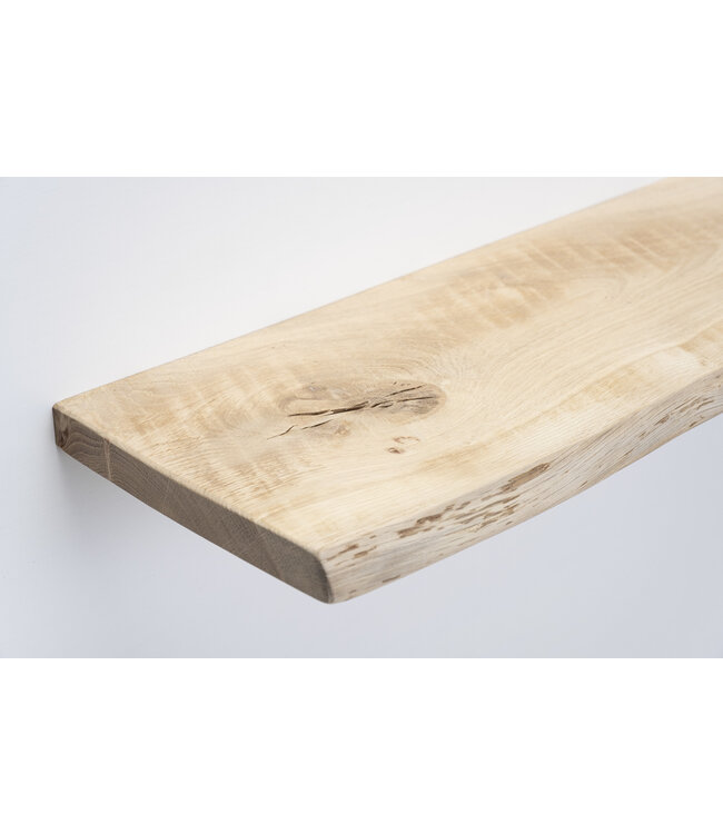 Eiken wandplank 26mm | Geschuurd | Blind montage systeem | Massief hout