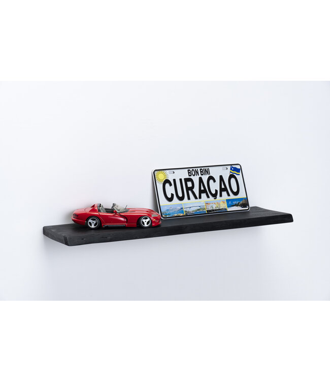 Zwart Eiken Wandplank 26mm | Geschuurd & Blind Montage Systeem