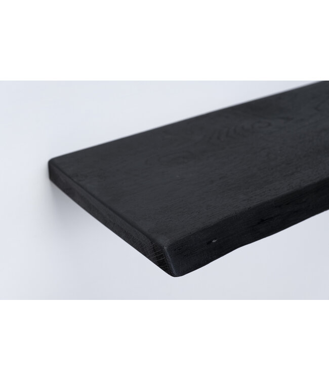 Zwart Eiken Wandplank 26mm | Geschuurd & Blind Montage Systeem