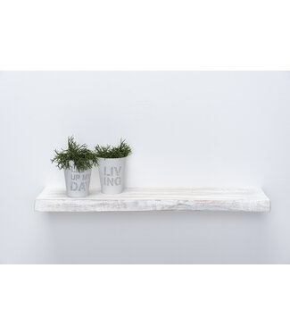 Wolff Houtbewerking Wit eiken wandplank 36mm geschuurd blinde montage