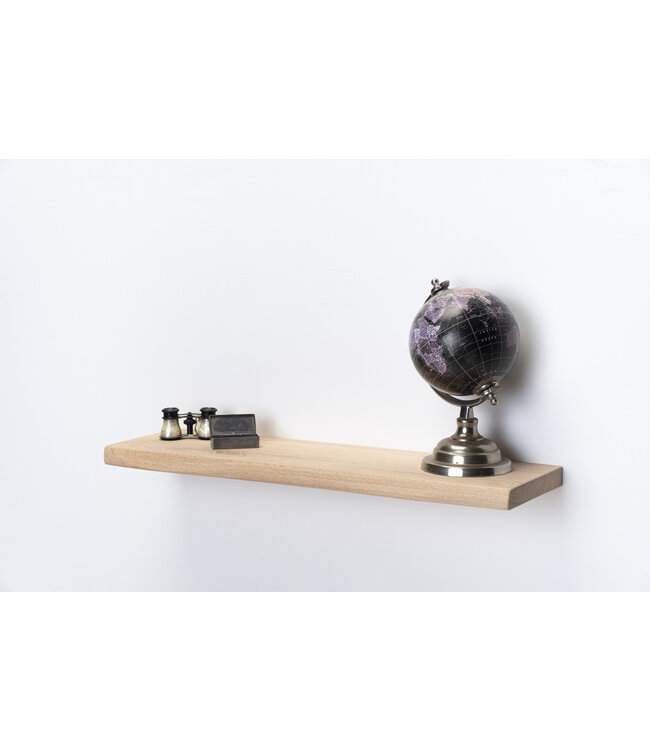 Eiken wandplank 3 cm | Geschaafd met geleefde voorkant & zwevend montage