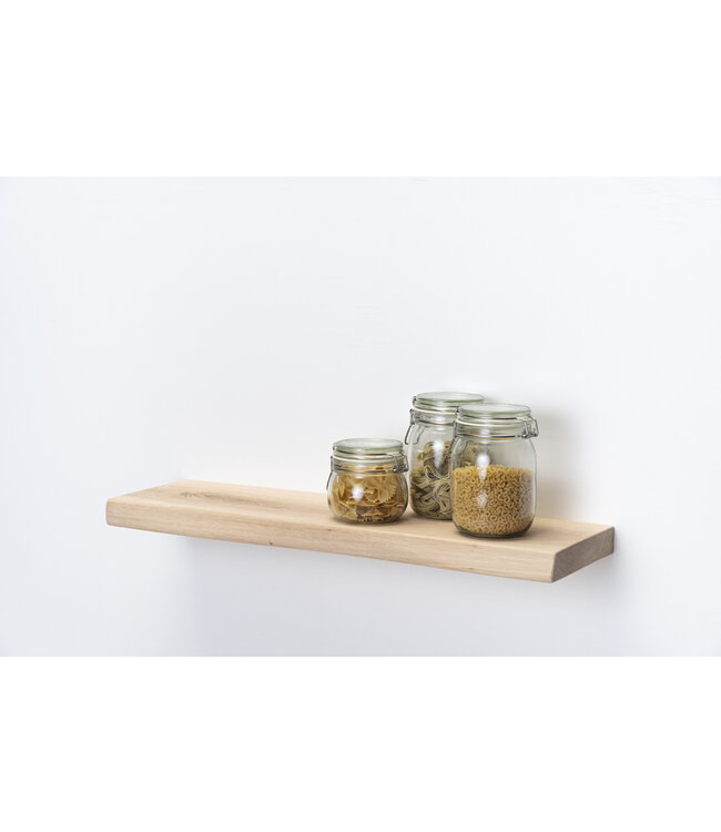Eiken wandplank 4 cm | Geschaafd met geleefde voorkant & zwevend montage