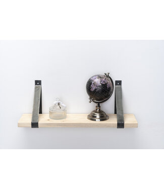 Wolff Houtbewerking Wandplank steigerhout nieuw 3 cm | Met stalen beugels