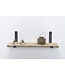 Wandplank steigerhout oud 3 cm | Met open stalen beugels