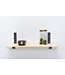 Wandplank steigerhout nieuw 3 cm | Met open stalen beugels