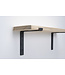 Wandplank steigerhout nieuw 3 cm | Met open stalen beugels II
