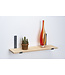Eiken wandplank 2 cm dik | Met open stalen beugels