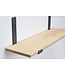 Eiken wandplank 2 cm dik | Met open stalen beugels