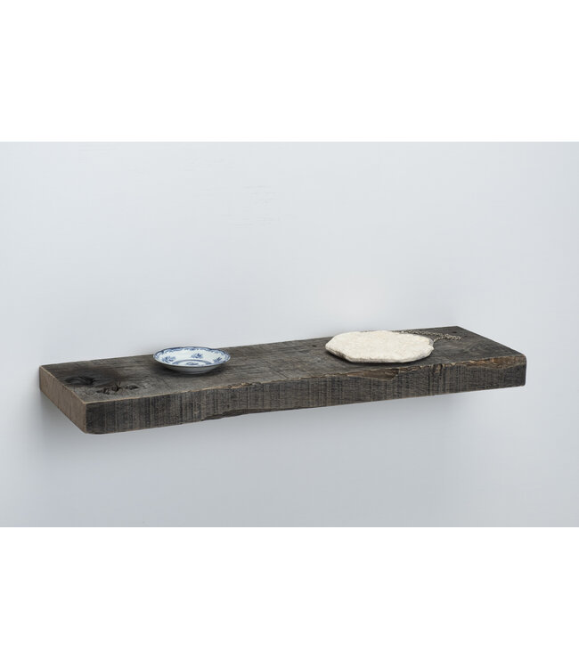 Oud eiken wagondeel wandplank 4,5 cm dik | Blind montage systeem