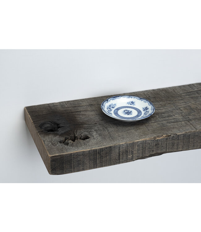 Oud eiken wagondeel wandplank 4,5 cm dik | Blind montage systeem