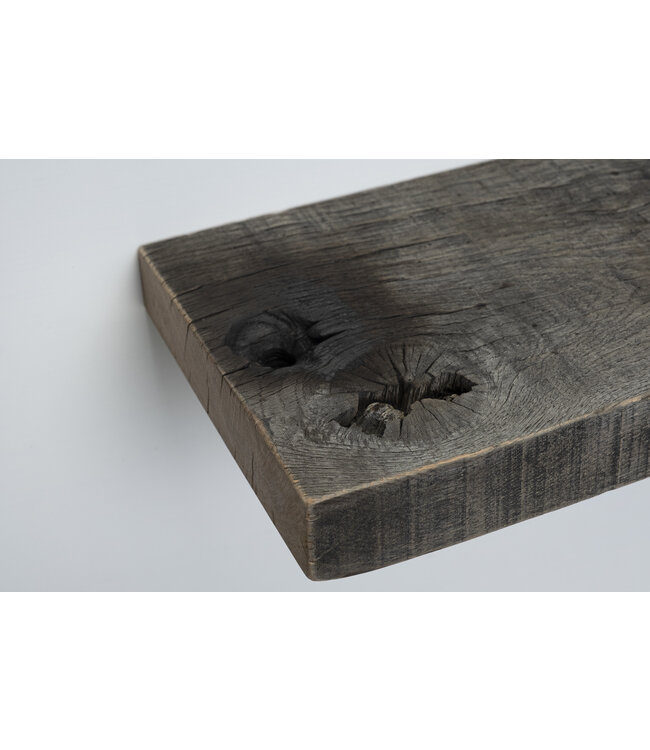 Oud eiken wagondeel wandplank 4,5 cm dik | Blind montage systeem