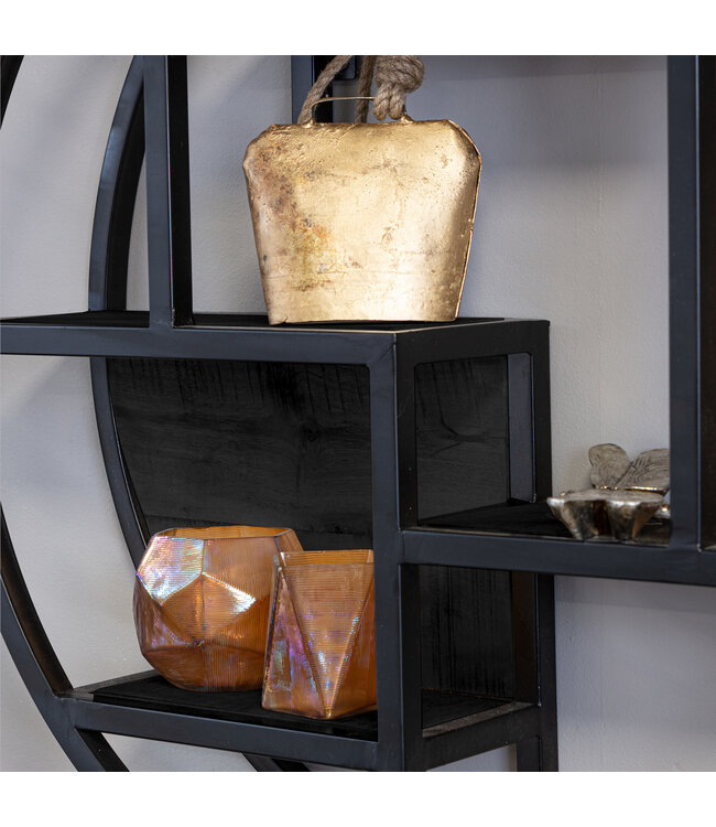 Wandrek mangohout zwart | rond