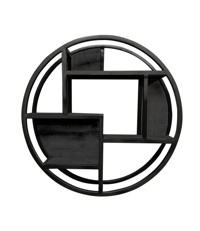 Wandrek mangohout zwart | rond