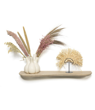 Wolff Houtbewerking Eiken wandplank 3 cm dik | Geschaafd met organische vorm | Zwevend montagesysteem