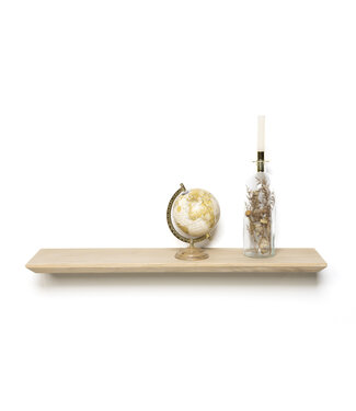 Wolff Houtbewerking Eiken wandplank 3cm dikte geschaafd met verjongde rand zwevend montage systeem