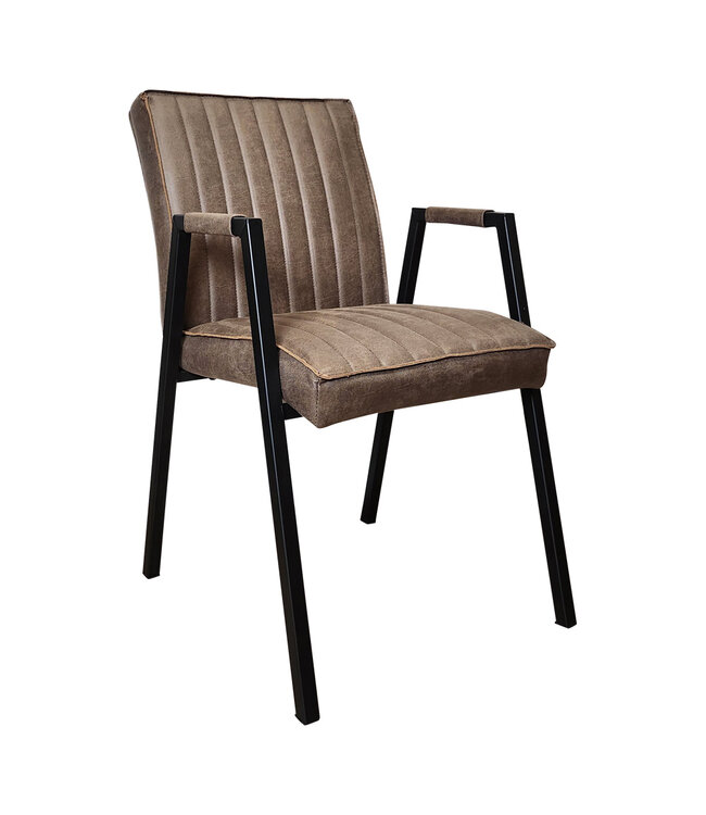 Eetkamerstoel Tivoli Bull | Cognac | Met armleuning