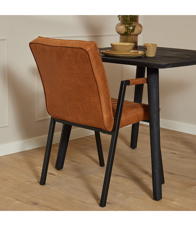 Eetkamerstoel Tivoli Bull | Cognac | Met armleuning